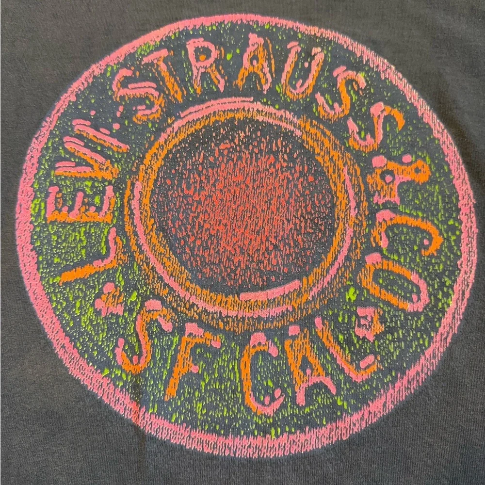 Vintage 1993 Levi's Strauss & Co blue Graphic Tee
